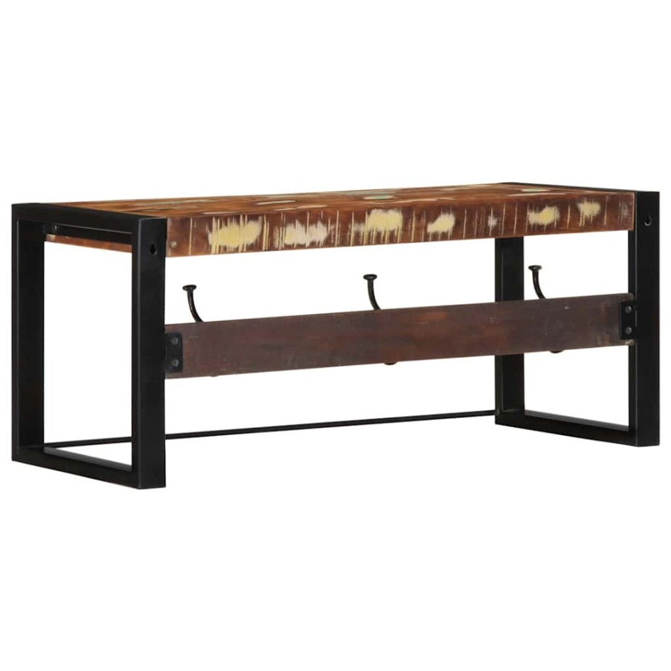 Perchero multicolor madera maciza reciclada 80x35x35