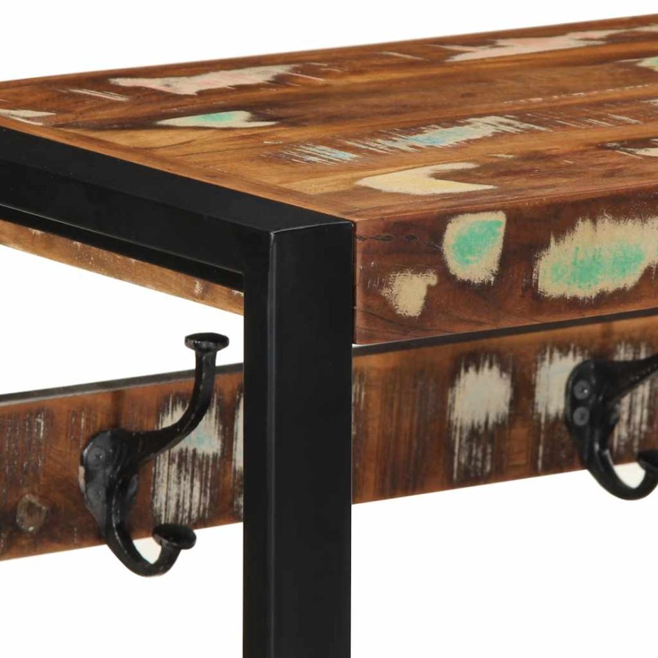 Perchero multicolor madera maciza reciclada 80x35x35