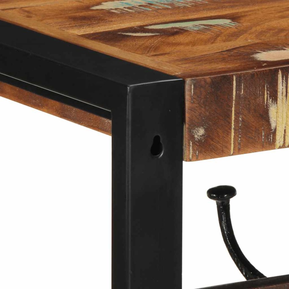 Perchero multicolor madera maciza reciclada 80x35x35