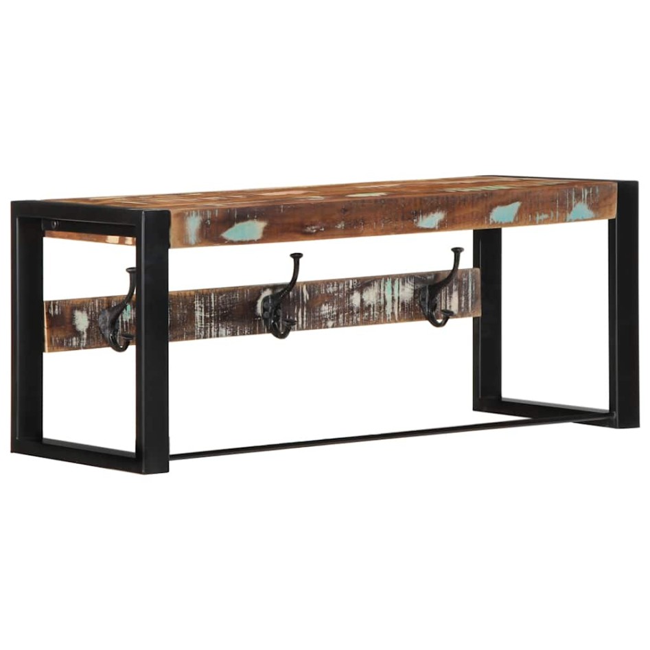 Perchero multicolor madera maciza reciclada 80x35x35