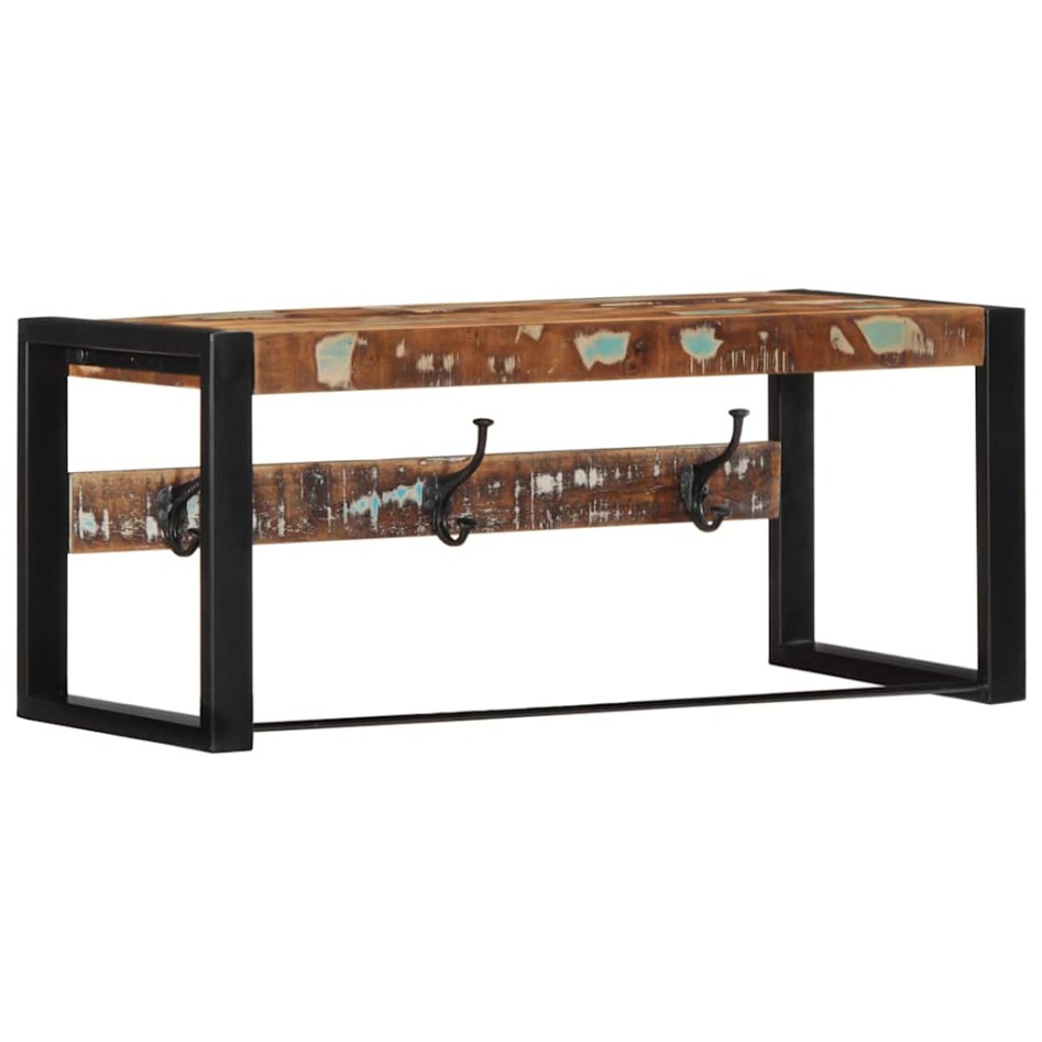 Perchero multicolor madera maciza reciclada 80x35x35