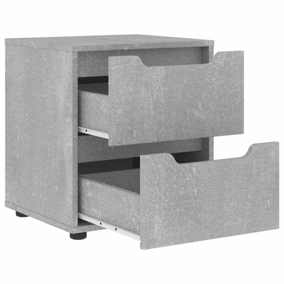 Mesilla de noche VISNES gris hormigón 45x40x50