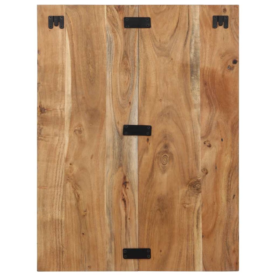 Mesita de noche madera maciza de acacia 60x32x80