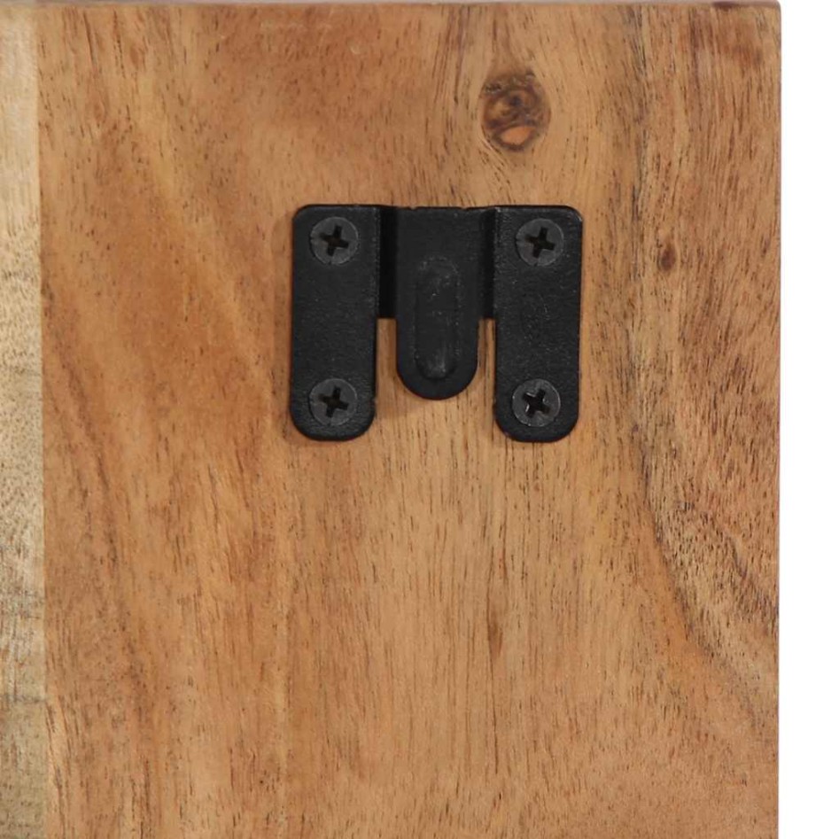 Mesita de noche madera maciza de acacia 60x32x80