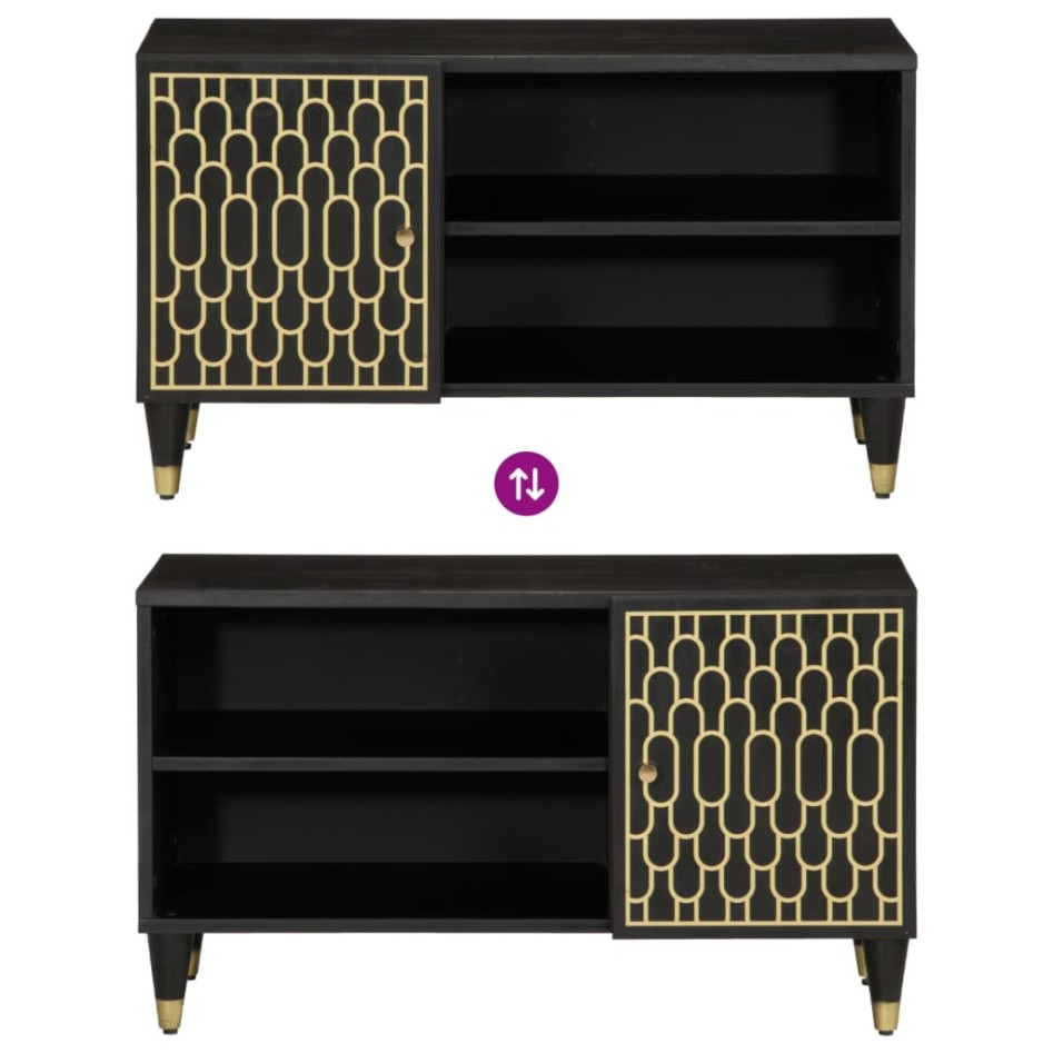 Mueble de TV madera maciza de mango 80x31,5x46