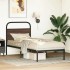 Estructura de cama sin colchón 80x200 cm madera marrón