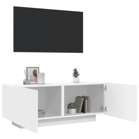 Mueble para TV madera contrachapada blanco 100x35x40