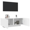 Mueble para TV madera contrachapada blanco 100x35x40 cm