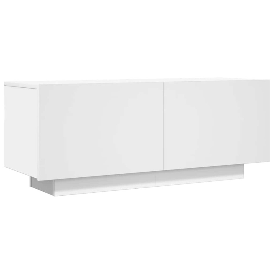 Mueble para TV madera contrachapada blanco 100x35x40