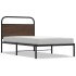 Estructura de cama sin colchón 90x200 cm madera marrón