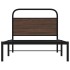 Estructura de cama sin colchón 90x200 cm madera marrón