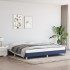 Cama sin colchón tela azul 200x200
