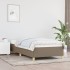 Estructura de cama sin colchón tela gris taupe 80x200