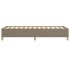 Estructura de cama sin colchón tela gris taupe 80x200