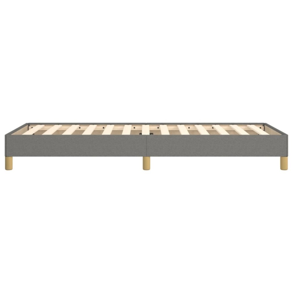 Estructura de cama sin colchón tela gris oscuro 90x190