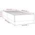 Estructura de cama sin colchón tela negro 90x200