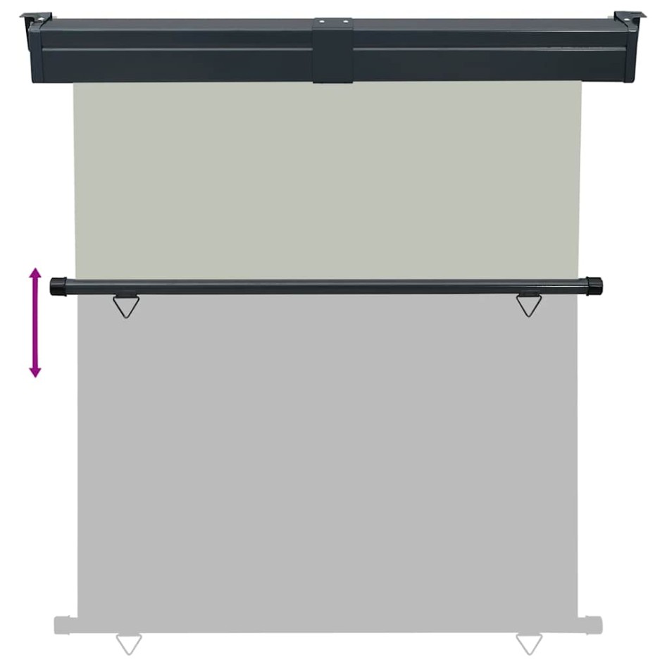 Toldo lateral de balcón gris 175x250