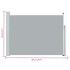Toldo lateral retráctil de jardín gris 120x500