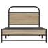 Estructura de cama sin colchón 100x190 cm madera roble