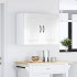 Armario de pared de cocina Kalmar blanca de alto