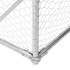 Perrera de exterior puerta acero galvanizado plateado 2x2x1