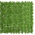 Valla de privacidad de balcón de hojas verde 300x150