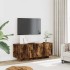 Mueble para TV madera contrachapada roble ahumado 100x35x40