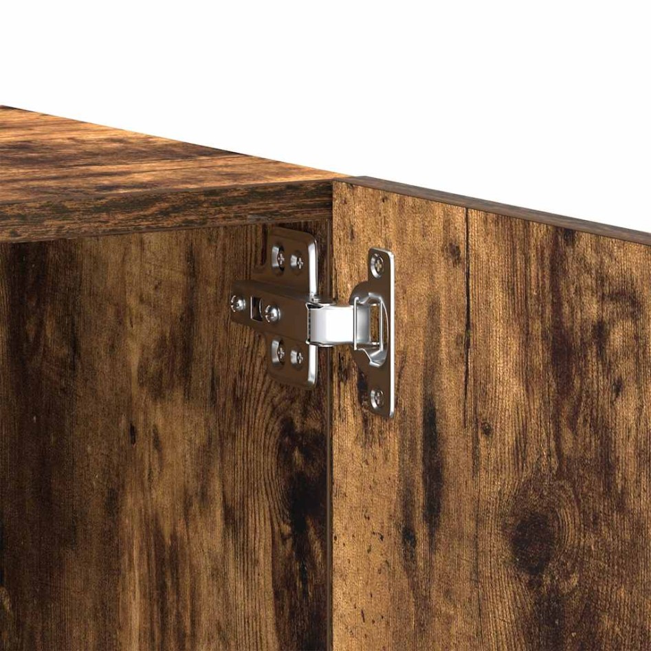 Mueble para TV madera contrachapada roble ahumado 100x35x40