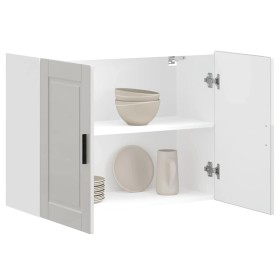 Armario pared cocina Porto madera ingeniería blanca alto