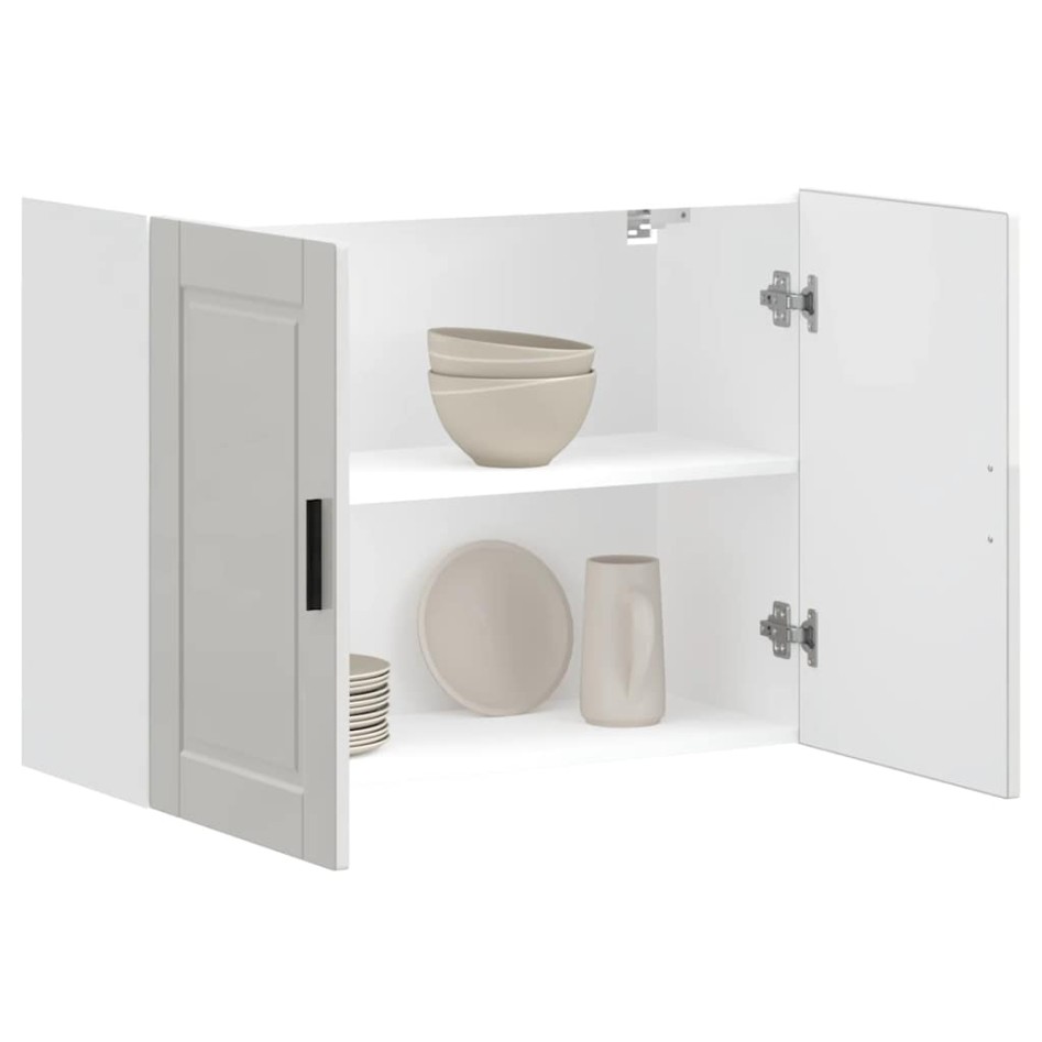 Armario pared cocina Porto madera ingeniería blanca alto