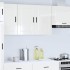 Armario pared cocina Porto madera ingeniería blanca alto