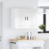 Armario pared cocina Porto madera ingeniería blanca alto