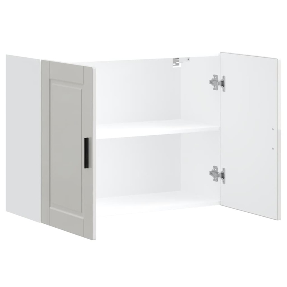 Armario pared cocina Porto madera ingeniería blanca alto