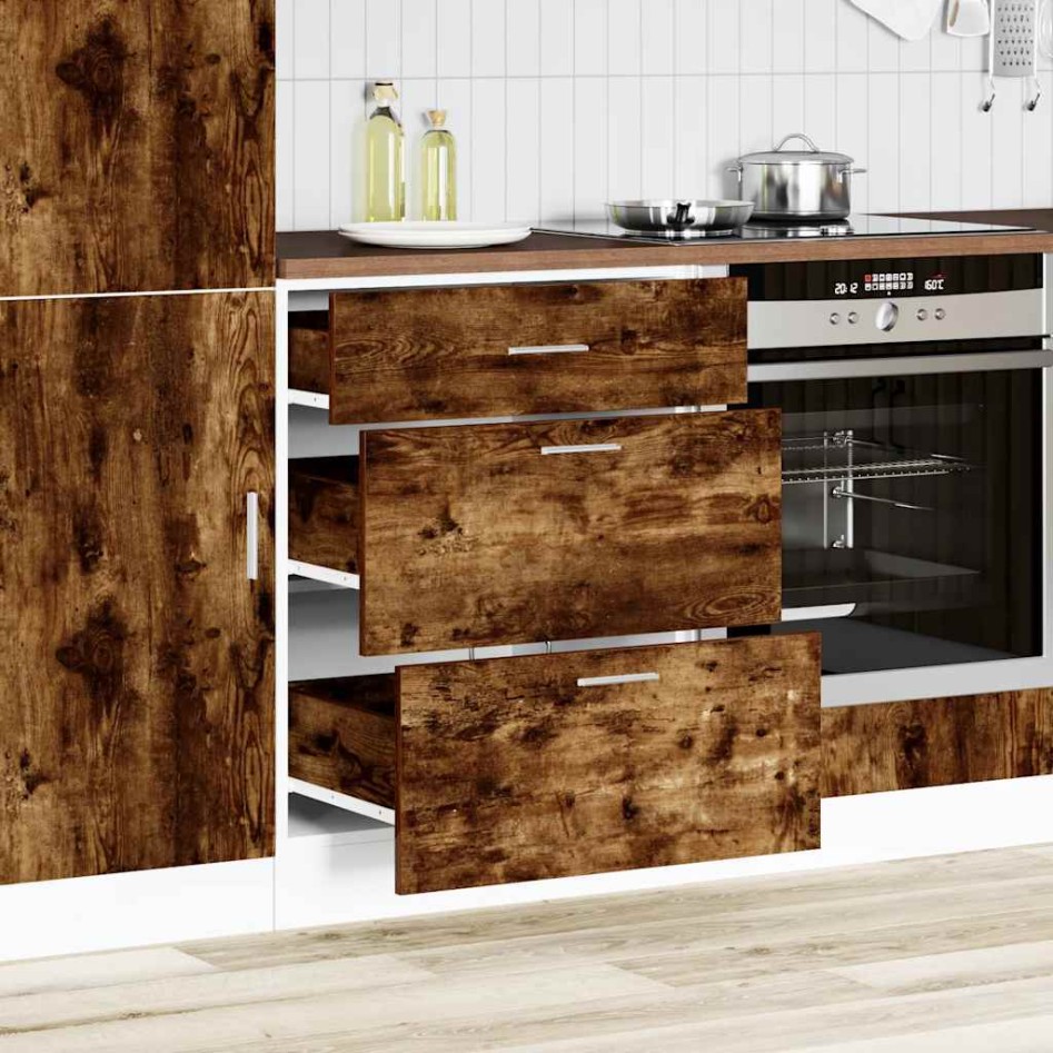 Mueble bajo de cocina de madera de ingeniería de roble