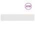 Bordes para césped 10 uds acero laminado frío blanco 20x103