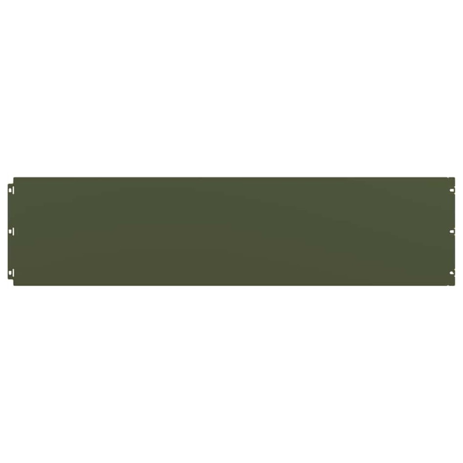 Bordes césped 10 uds acero laminado frío verde oliva 25x103