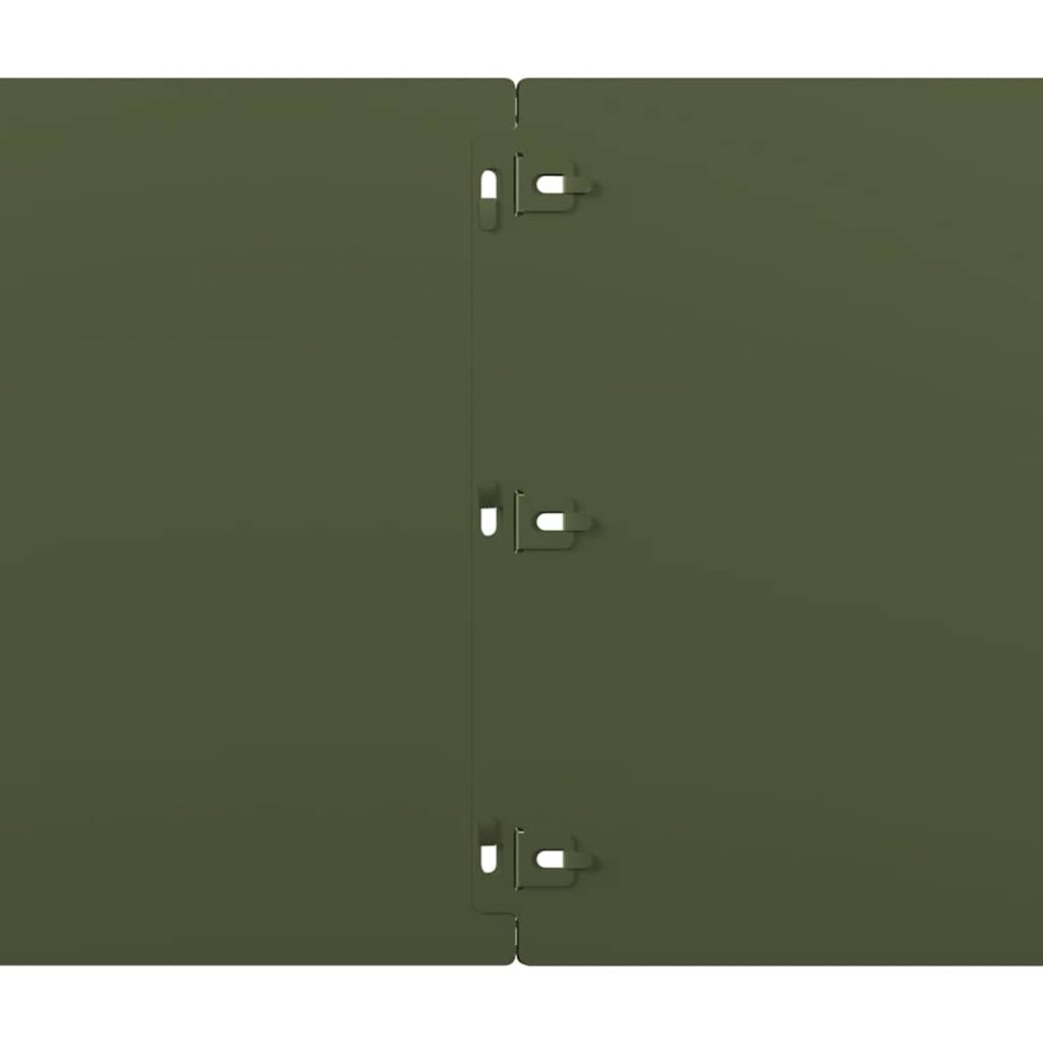 Bordes césped 10 uds acero laminado frío verde oliva 25x103