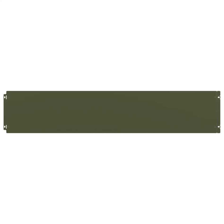 Bordes césped 10 uds acero laminado frío verde oliva 20x103