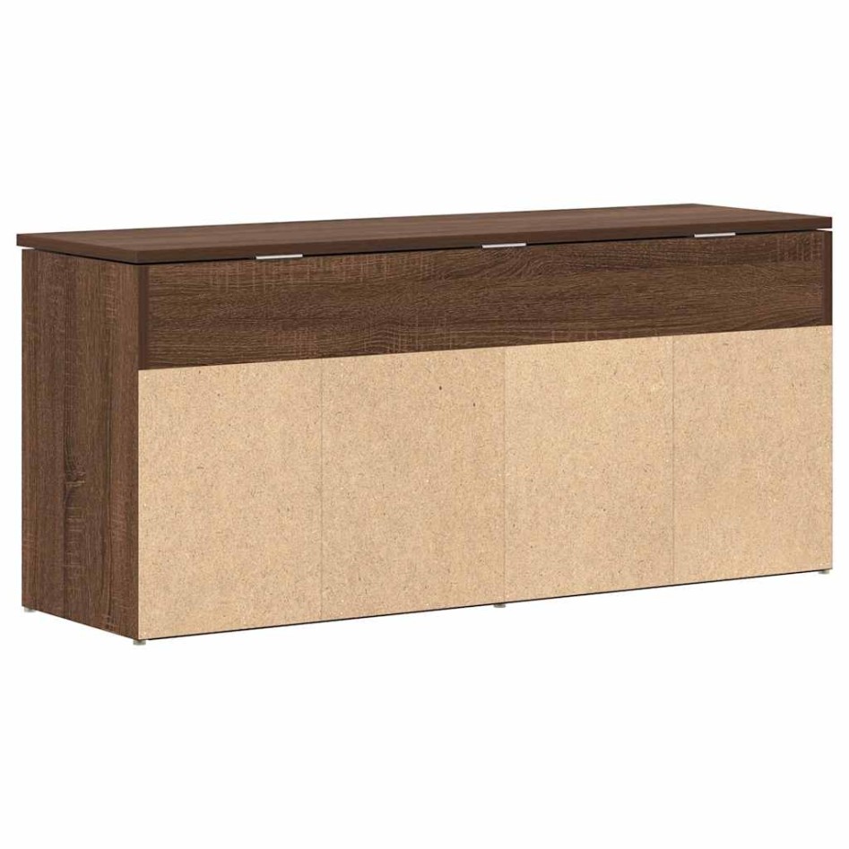 Banco zapatero madera de ingeniería marrón roble 102x30,5x45