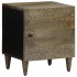Mesitas noche 2 uds madera maciza mango gris claro 40x33x46