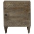 Mesitas noche 2 uds madera maciza mango gris claro 40x33x46