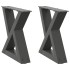Patas de mesa centro 2 unidades acero antracita 30x(30-31,3)