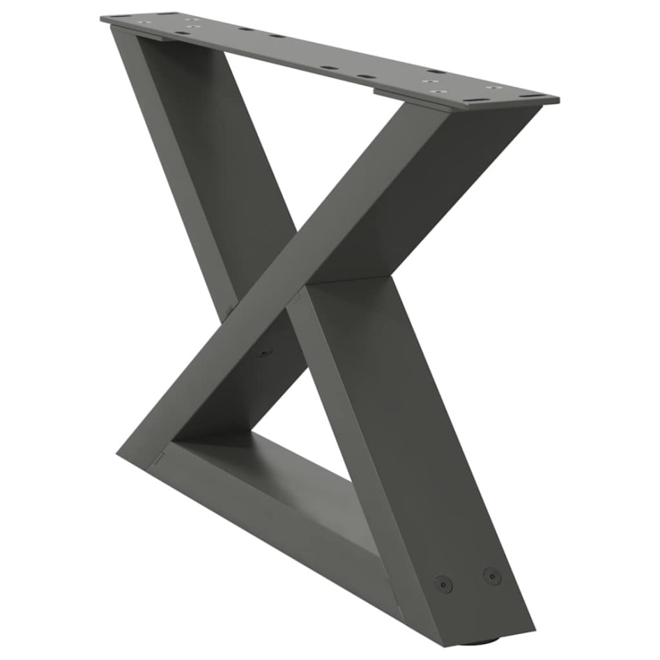 Patas de mesa centro 2 unidades acero antracita 50x(30-31,3)