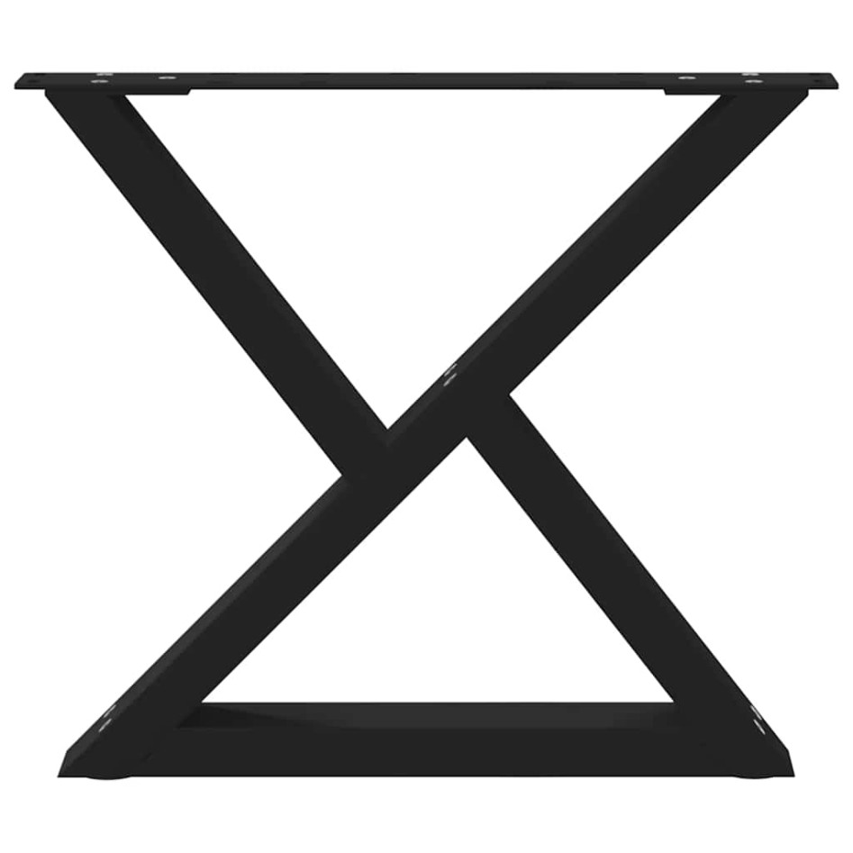 Patas para mesa de centro 2 uds acero negro 60x(42-43,3)