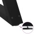 Patas para mesa de centro 2 uds acero negro 60x(42-43,3)