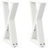 Patas de mesa de centro 2uds acero blanco 38x(42-43,3)