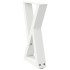 Patas de mesa de centro 2uds acero blanco 38x(42-43,3)