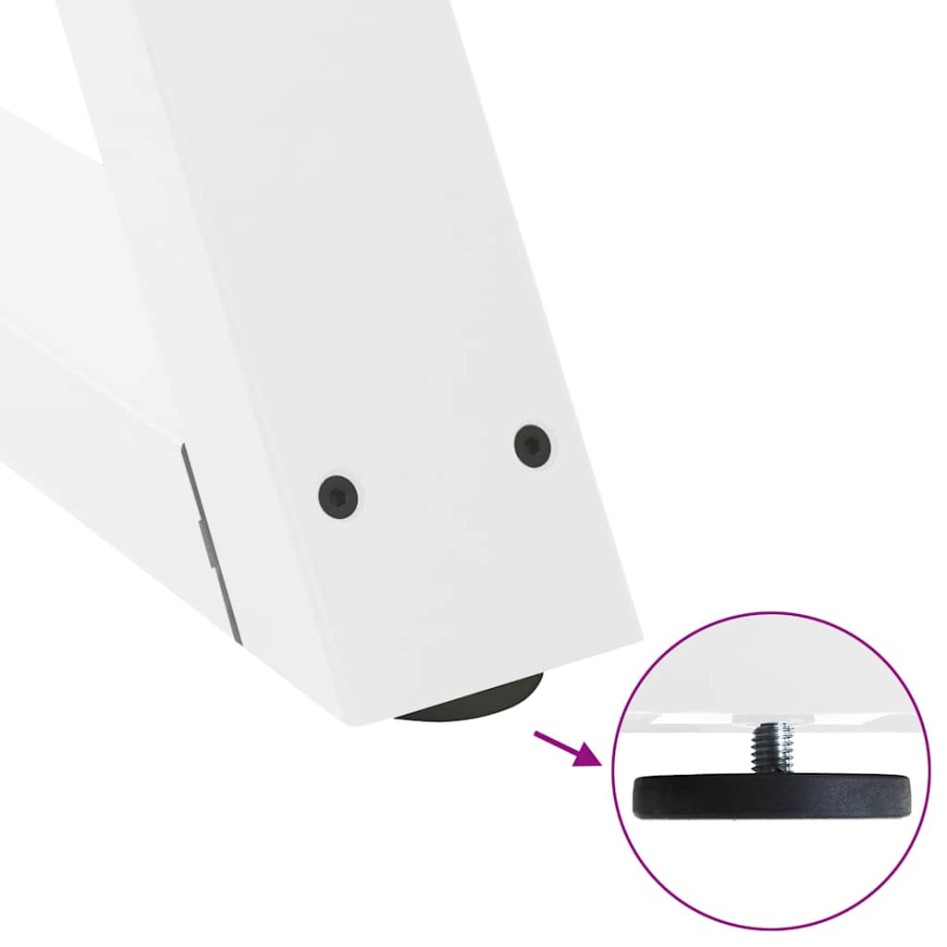 Patas de mesa de centro 2uds acero blanco 38x(42-43,3)