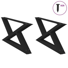 Patas para mesa de centro 2 unidades acero negro