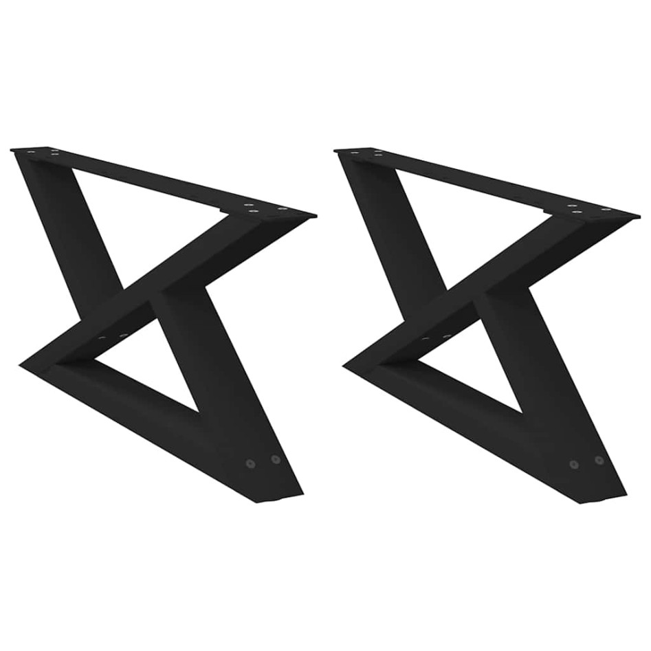 Patas para mesa de centro 2 unidades acero negro